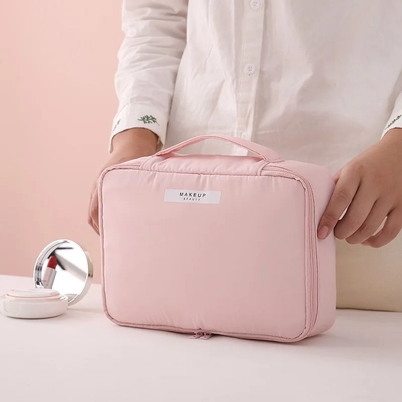 

Ins Makeup Bag Cosmetics Storage Bag Women's Travel Toiletry Bag Portable Cloth MakeupPortable New Multi-color