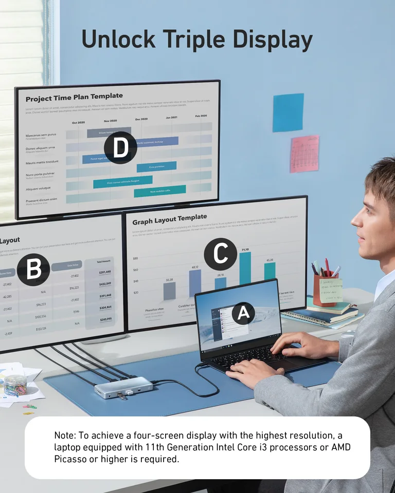 Anker 575 USB-C Hub (12-in-1, Dual HDMI, DP), Triple Display  