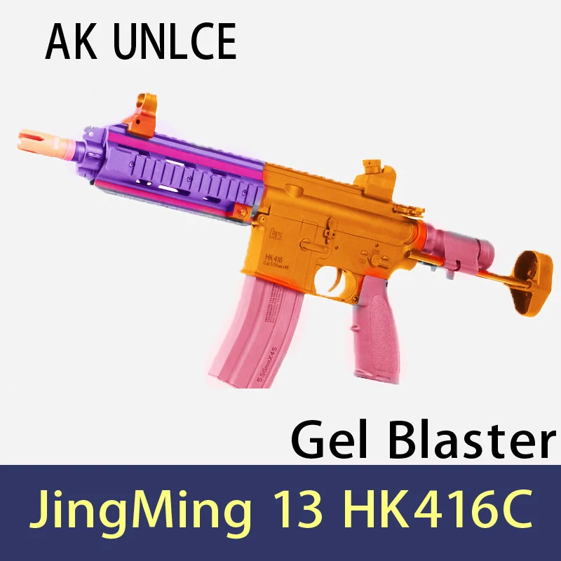 Ak Uncle Jingming 13 Hk416c Gel Blaster Gen 13 Magazine Feeding Nylon Toys Gun Electric Continuous Launch Children'S Gifts