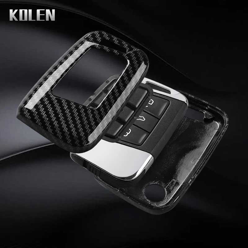 Carbon Fiber Style Car Key Case Cover