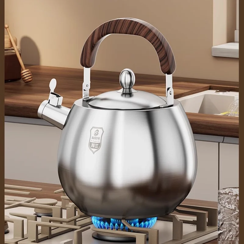 6L Water kettle 316 Stainless steel water kettle Rapid boiling Tea Induction cooker gas stove universal kitchen kettles