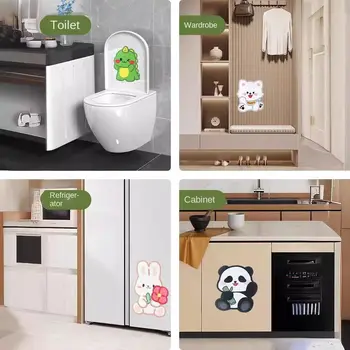 Adesivi autoadesivi per deodoranti per WC Modello animale del fumetto Fiore Adesivi per la rimozione degli odori profumati Ecologico Nessuna traccia