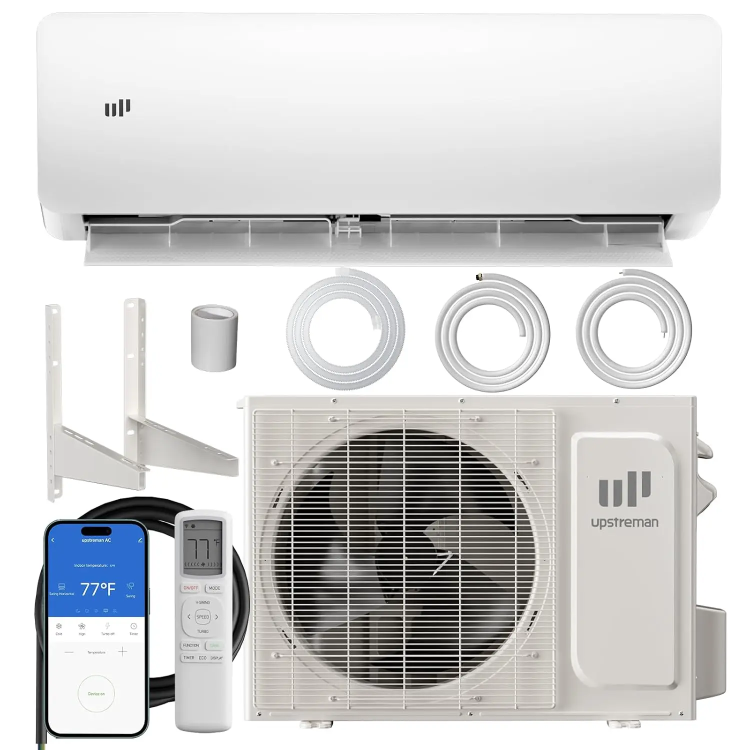 12000 BTU Mini Split AC Heating System, 230V Mini Split Air Conditioner, Pre-Charged Heat Pump Ductless Inverter, Custom