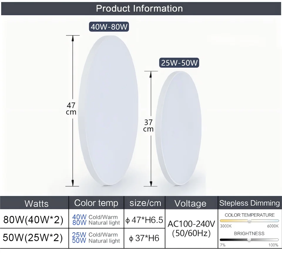 Moderne Deckenleuchten 50W 80W Staub- und Feuchtigkeitsbeständige Intelligente LED-Deckenlampen Fernbedienung APP Wohnzimmer Schlafzimmer Badezimmer – Detail 1