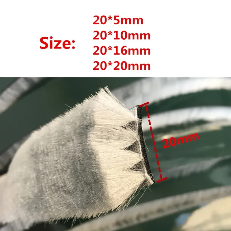 Self-adhesive Sealing Wind-proof Brush Strip For Home Door Window Sound Insulation Strip Gasket widen 20mm Brush door seal strip sealing strip tape window seal strip sealing tape sealing strip 5meters