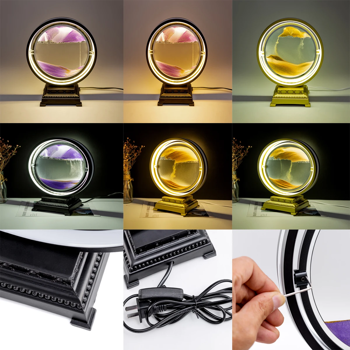 

3D Quicksand Painting/Christmas/Krismas/Sand Painting/Gift Birthday/Hourglass ornaments/Landscape pating living room desktop