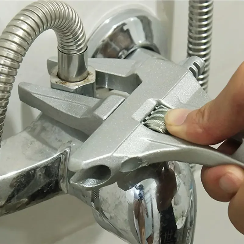 Bathroom Adjustable Wrench, 6-68mm Mini Adjustable Wrench, Multifunctional Aluminum Wrench, Bathroom Pipe Nut Removal Tool 4
