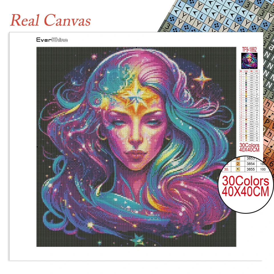 EverShine New 2023 Diamond Mosaic The Zodiac Cross Stitch Kit Beads Embroidery Animal Leo Aries Sagittarius Painting Wall Art