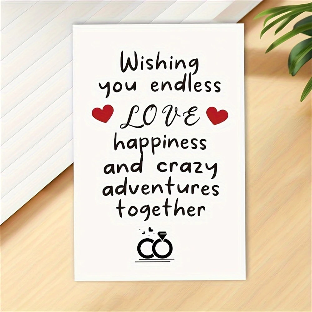 Wedding Congratulation Card Bridal Shower Card Engagement Card Friends Wedding Shower Card Bride And Groom 1pc