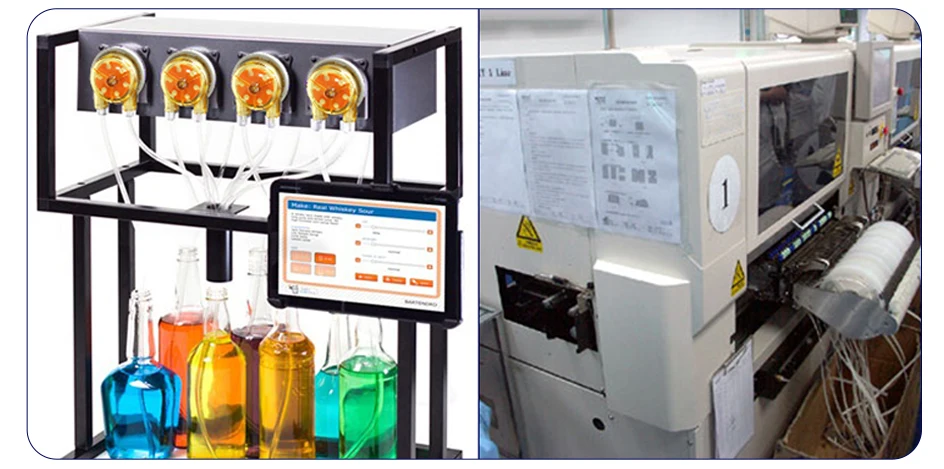 deslizante, 3 ou 6 rotores, bomba doseadora