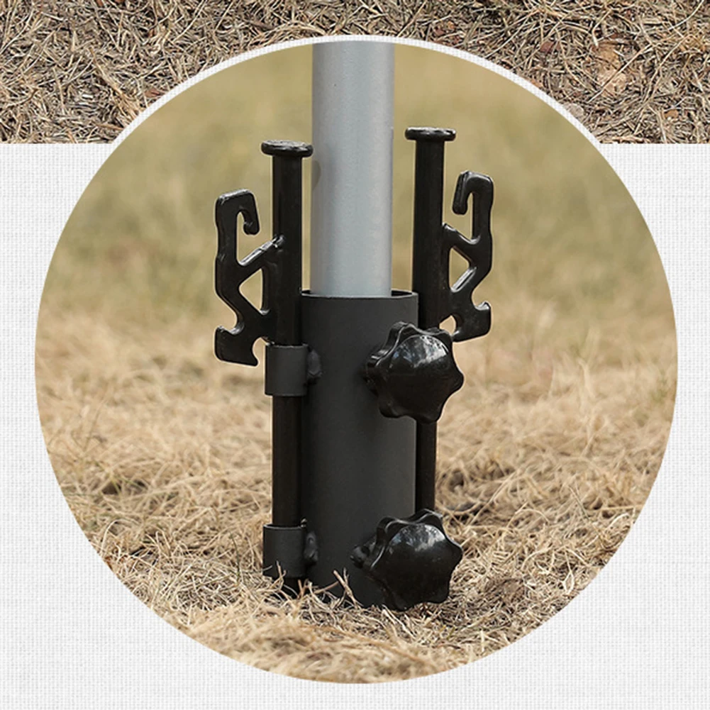 2-1pc Baldachin Ruten halter verstellbare Schirms tange fester Ständer Edelstahl wind dicht im Freien zum Wandern Angeln Zelt Zubehör – Detail 11