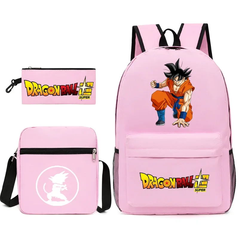 

Three-piece Set of Seven Dragon Ball Printed Backpack Primary and Secondary School Students Schoolbag Messenger Bag Pencil Bag