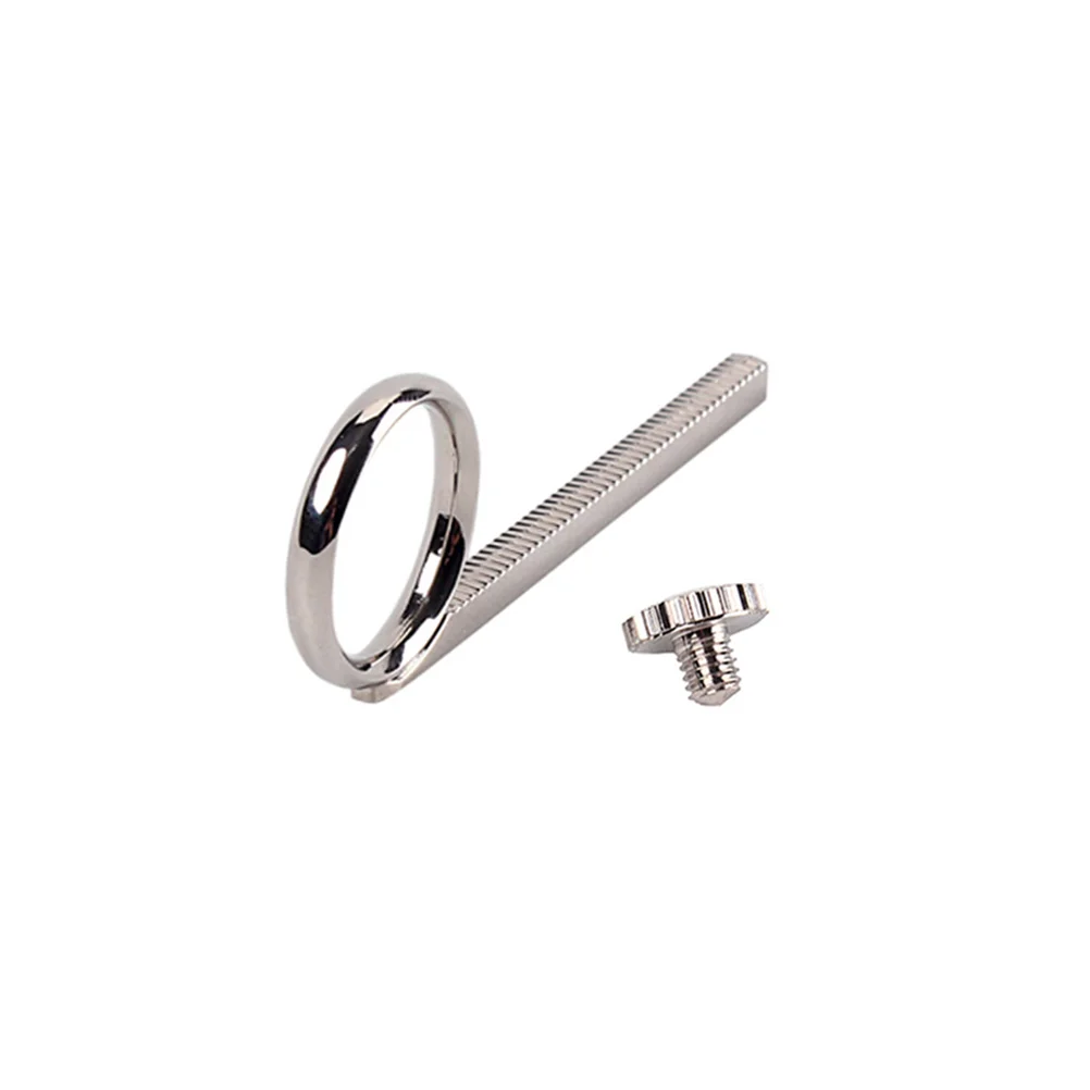 Metal Trumpet Slide Finger Ring Pull Ring with Screw Trumpet Cornet Accessory Replacement 2pcs