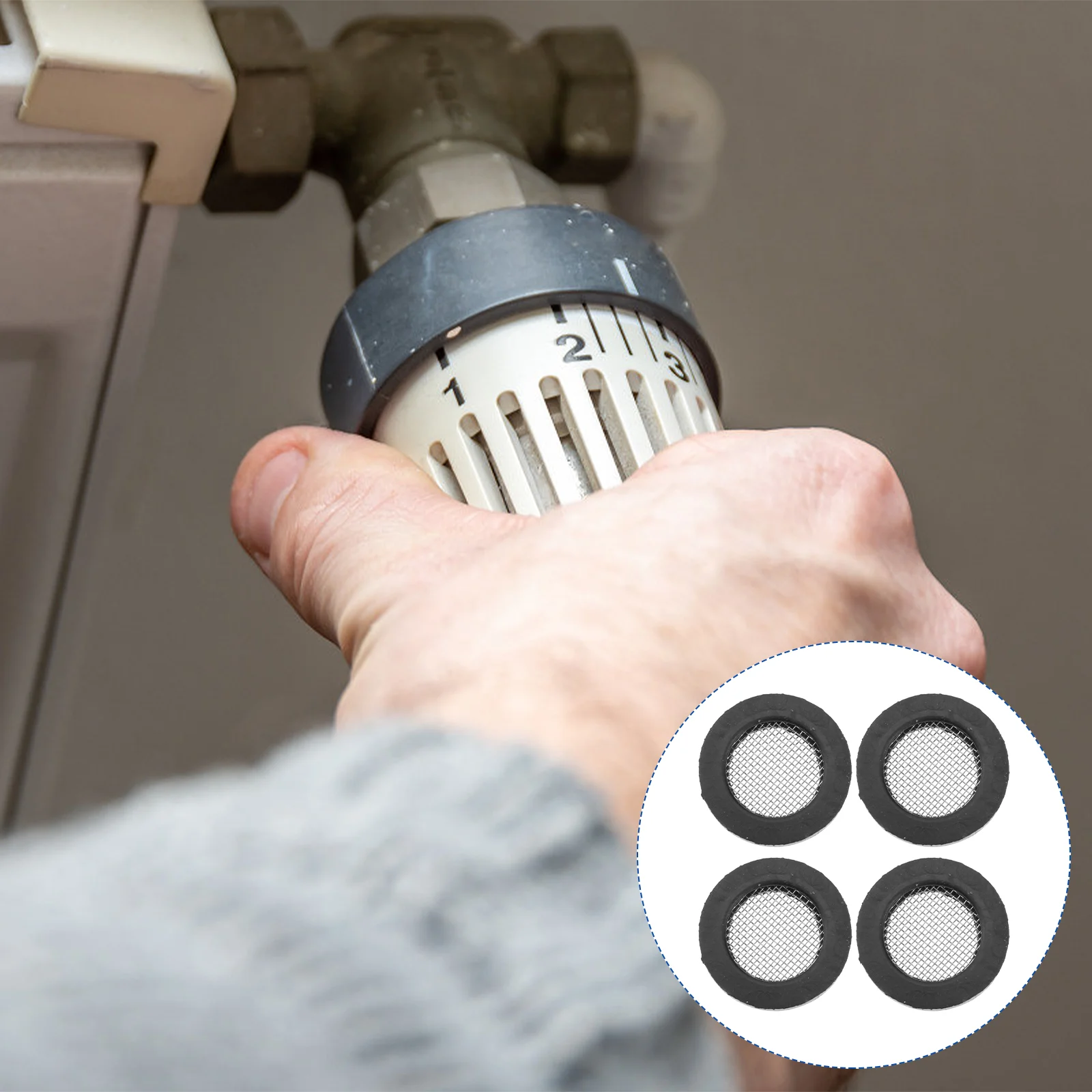 

Rubber Gasket with Net Shower Head Filter Plumbing Hose Seal Faucet Replacement Part Washer Sink Strainer Tool Point