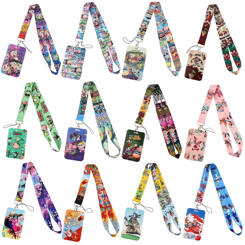 Anime Keychain Neck Strap Monster Badge Holder Anime Badge Holder