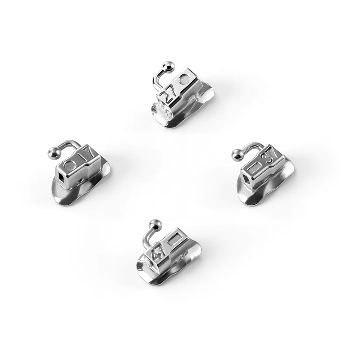 80 Stück/Box Dental-Kieferorthopädie-Buccalröhrchen MIM Monoblock Mesh Base Split für 1. und 2. Molaren, zur Verklebung, nicht-konvertierbar – Detail 10