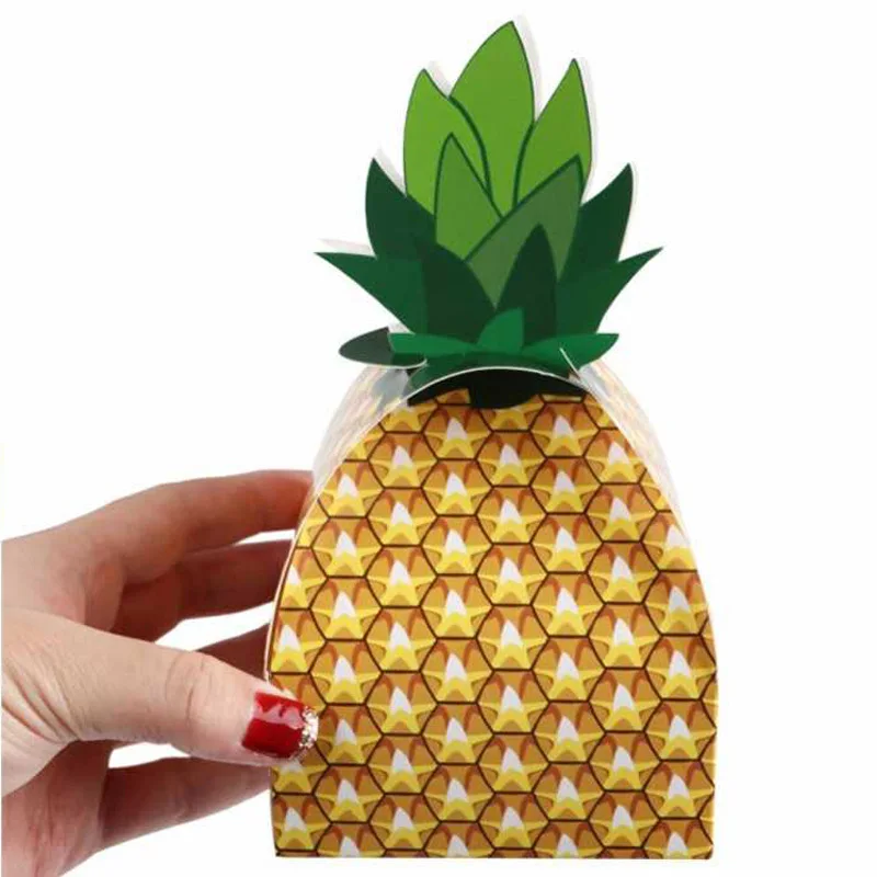 

50pcs Pineapple Paperboard Candy Boxes Wedding Favor Chocolate Box For Birthday Baby Shower Party Gift Pakcing Decor