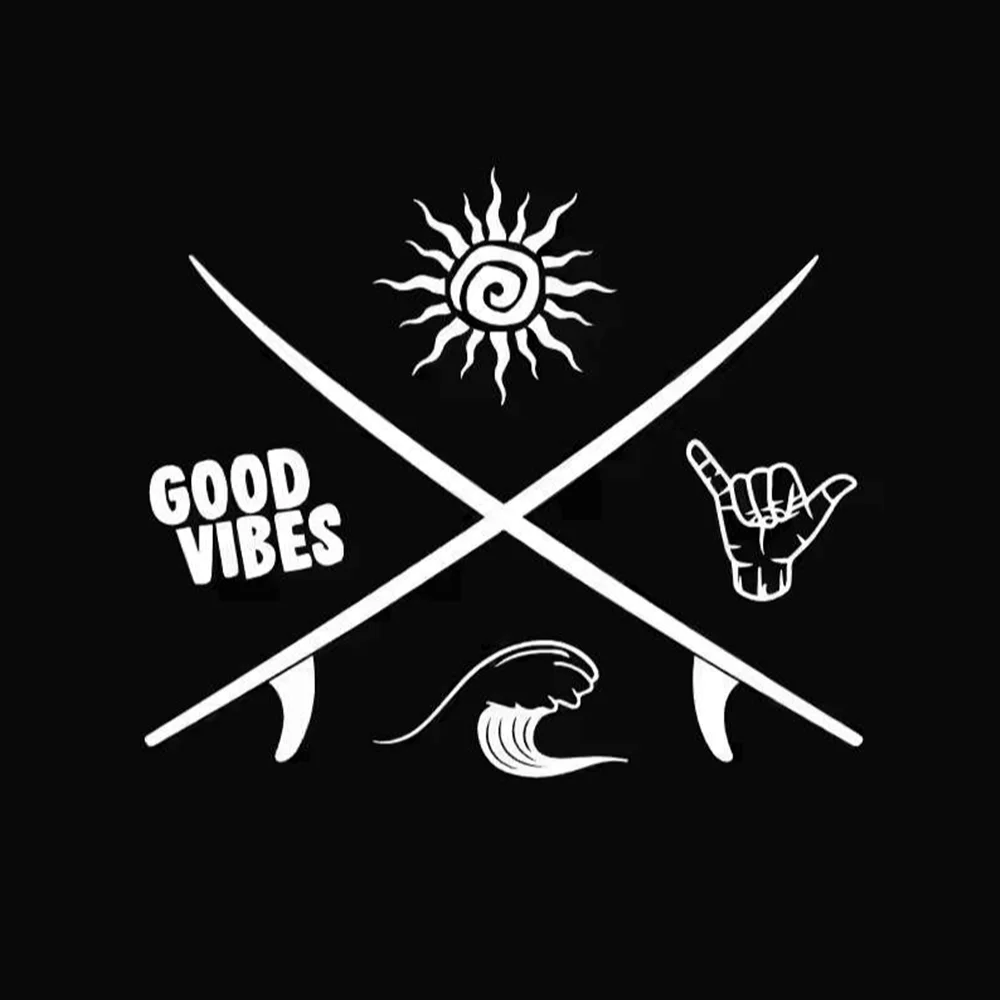 Beach Waves Vinyl Car Stickers – Waterproof Coastal Adventure Decals for SUV, Truck & Car Bumper 2