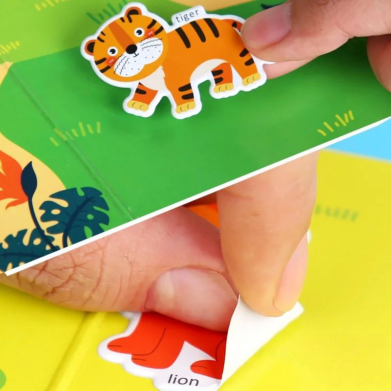 Reuable Toddler Sticker Book 6 Pack Portable Puffy Bubble Sticker For Kid Travel | Educational Learning Activity_voghion.com