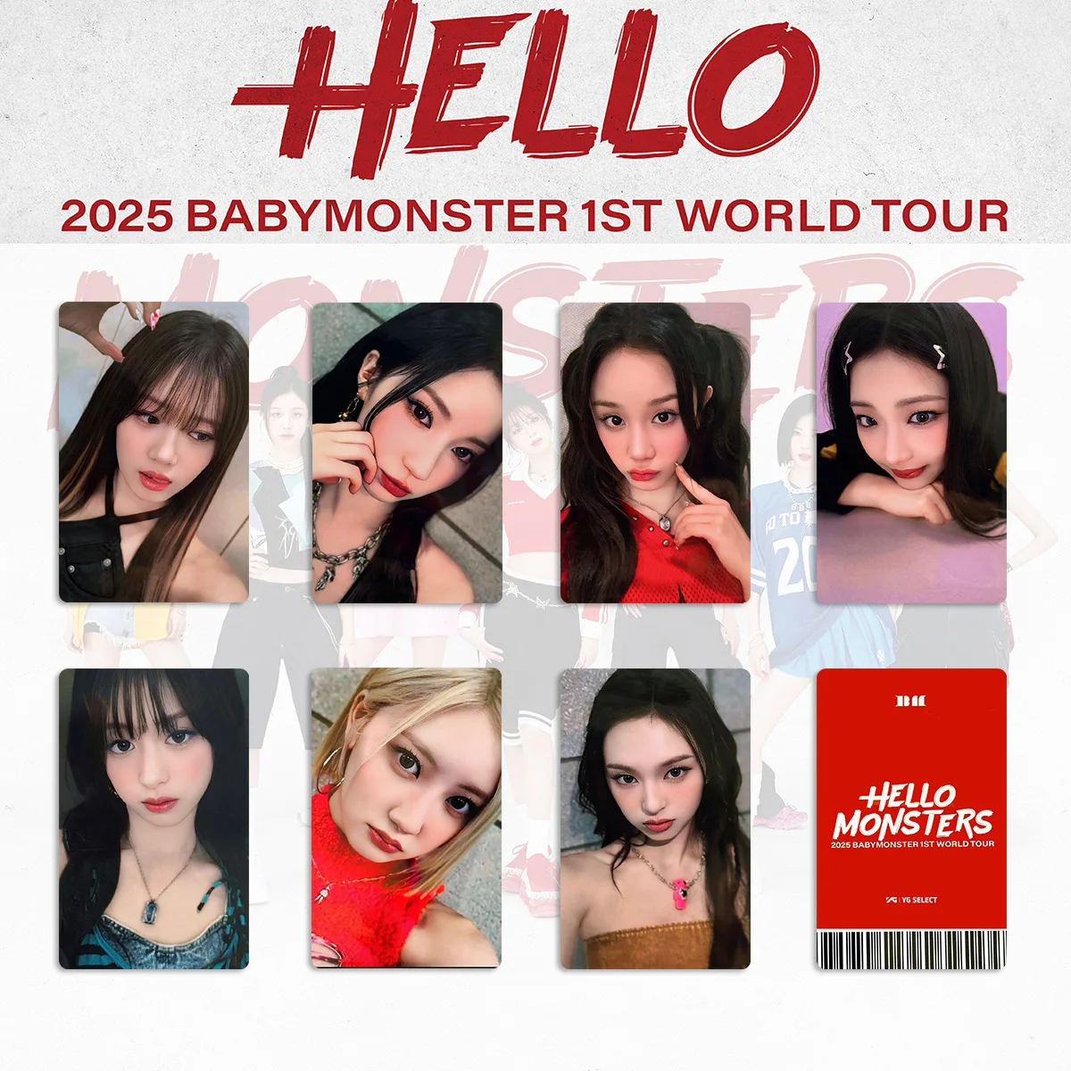 Kpop BABYMONSTER World Tour Small Card Seoul Concert Full Card