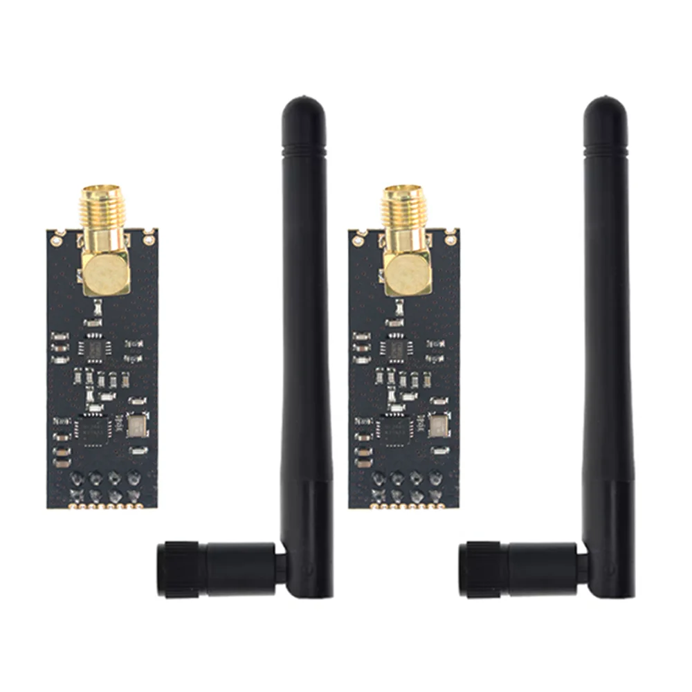 Long-Range Wireless RF Transceiver Module with Antenna (2.4GHz, 3.3V) - Multi-Pack Options