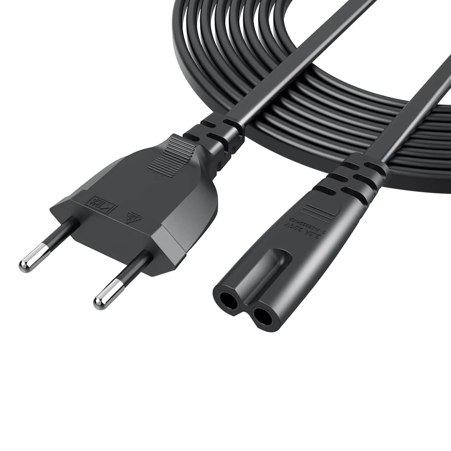 Universal EU/US to C7 Power Cord Cable 2-Pin IEC320 C7 Figure 8