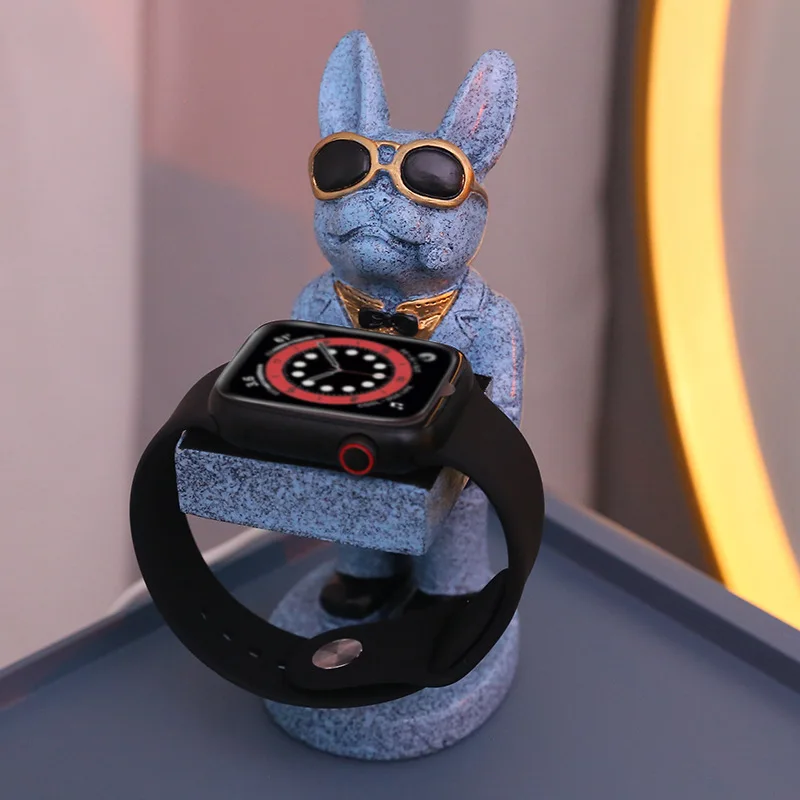 Supporto Per Orologio Wireless Per Staffa Per Caricabatterie Supporto Per Orologio Creativo Apple Dog Astronaut Iwatch Base Storage Rack Display Space