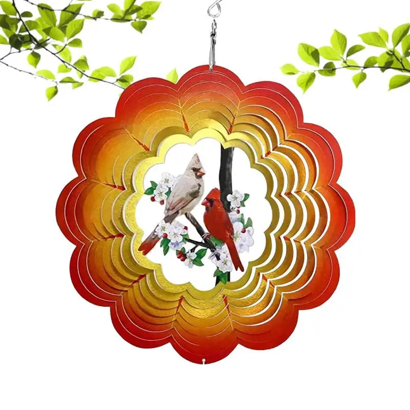 

3D Colorful Rotating Wind Spinner Wind Chimes Yard Garden Hanging Decor Wind Catcher