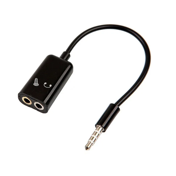 

3.5mm Stereo Audio Splitter Universal 3.5mm Stereo Splitter Audio Male To Earphone Headset+Microphone Adapter For Phones