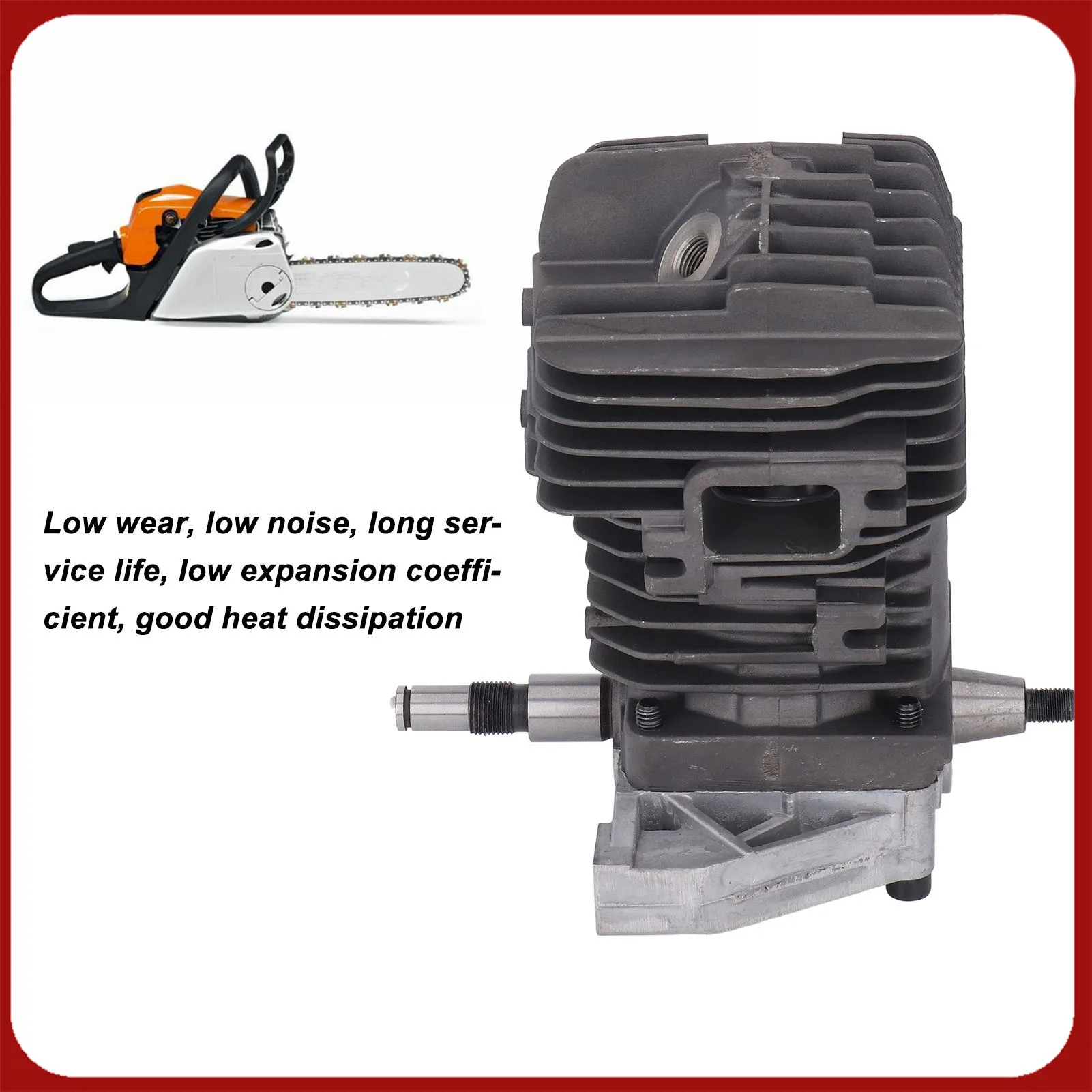 엔진 전기 톱 피스톤 실린더 크랭크 케이스 Assy 실린더 피스톤 크랭크 샤프트 어셈블리 49mm 029 039 MS290 MS310 390 전기 톱