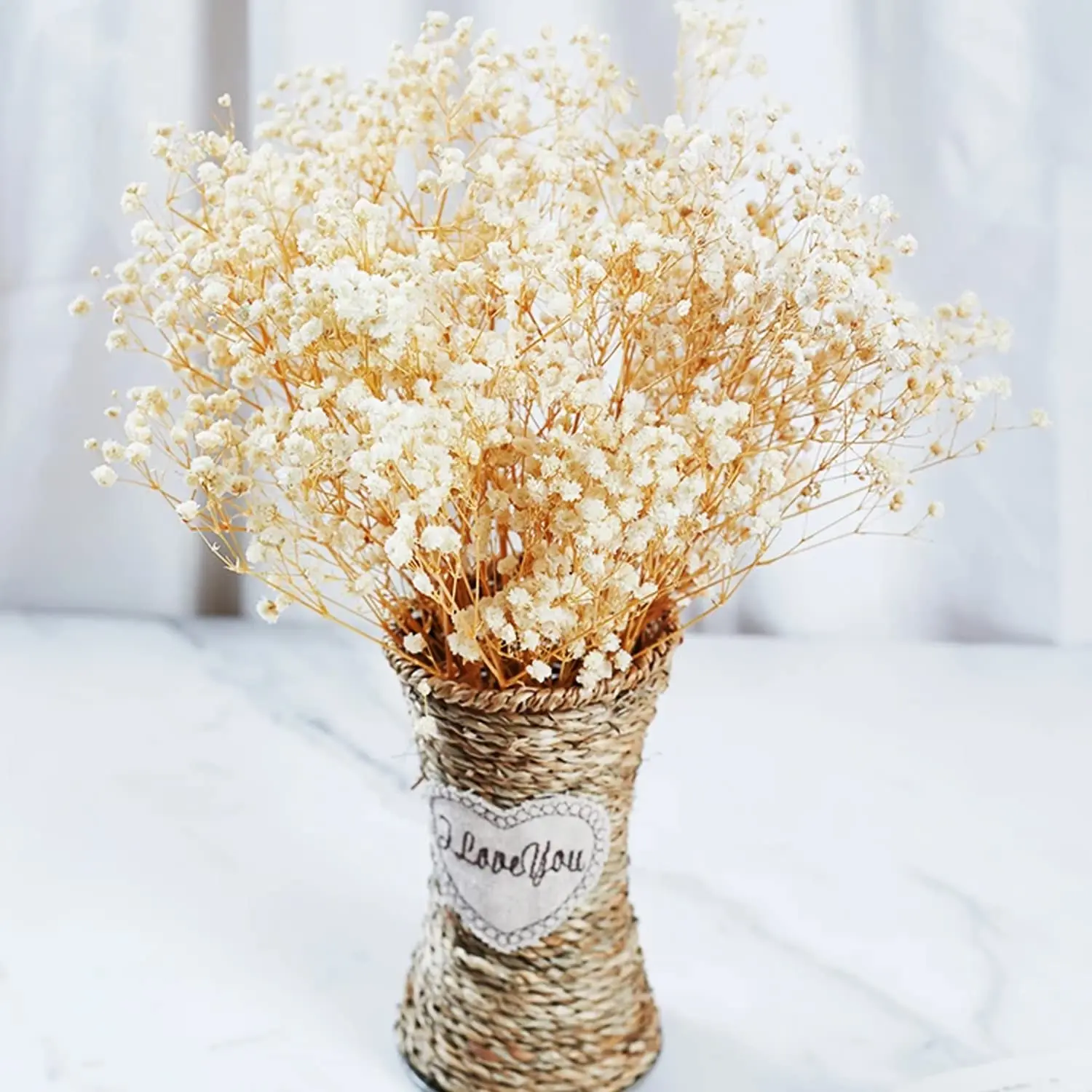 Dried Flowers Babys Breath Flowers Bouquet Natural Real Gypsophila Branches  for Wedding Wreath Floral, Boho Decor,Dry Flowers