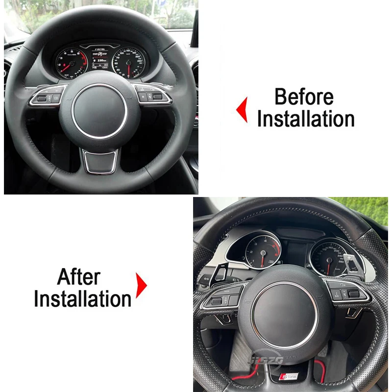 NEUE Lenkrad-Paddle-Shifter-Verlängerung für Audi A3 S3 8V A4 S4 A5 S5 B8.5 A6 S6 A7 S7 C7 Q5 Q7 2013 2014 2015 2016 – Detail 2