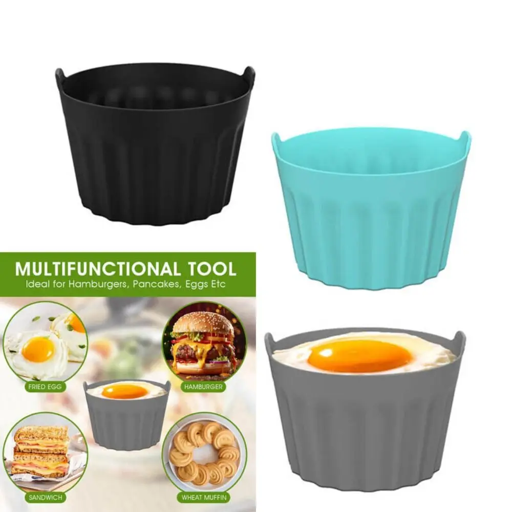 3/6/9Pcs Accessories Air Fryer Egg Poacher Moulds Silicone Air Fryer Eggs Ramekins Tool Meal Preparation Air Fryer Egg Moulds
