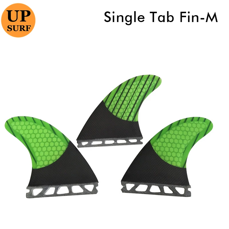 SUP Board Single Tabs Fin Tri-fin Set Surf Fins Size M Green Color High Quality Quillas Surf  Fin Ocean Sports валик для водных и масляных красок ocean color