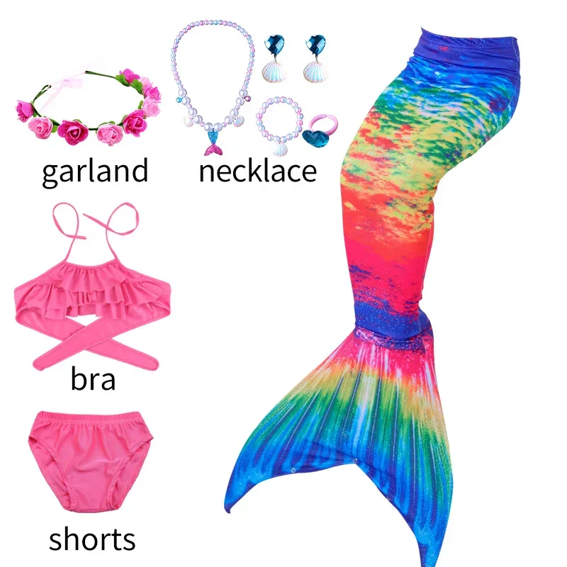 thumbnail image 1 of Traje de baño de sirena para niñas pequeñas, traje de baño de playa/piscina, vestido de princesa, Bikini, 1 of 5