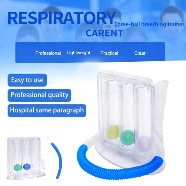 Home Three Ball Vital Capacity Breathing Trainer Incentive Spirometer Lung Inhalation Exerciser Rehabilitation Training Device 3