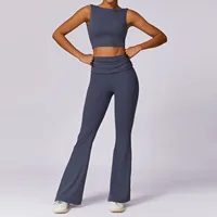 NCLAGEN 2 pièces ensemble de Yoga femmes course sport Fitness costume soutien-gorge et pantalon respirant séchage rapide vêtements de sport vêtements d'entraînement 5