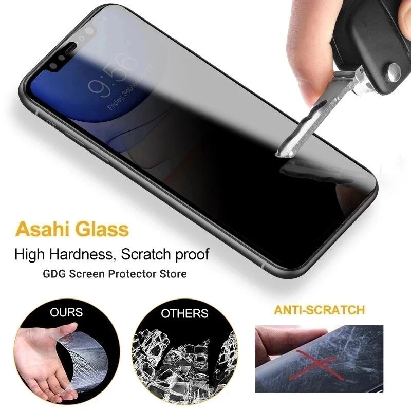 Full Screen Privacy Tempered Glass Anti-spy Film for IPhone 11 13 Pro Max 12 Mini ProMax X XS XR 6S 7 8 Plus SE Screen Protector