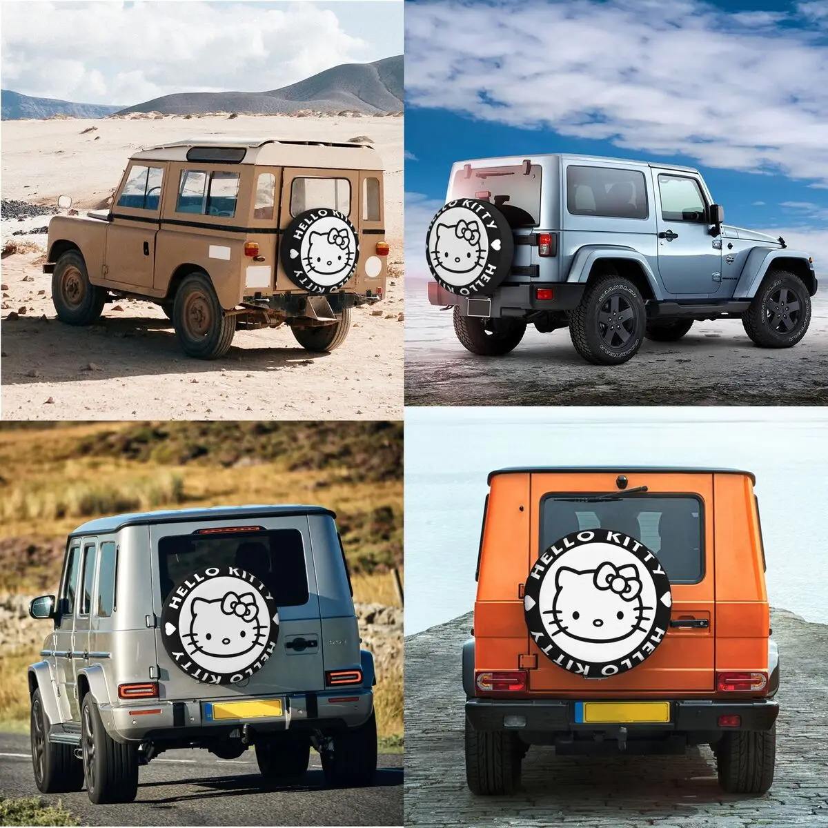 Hello Kitty Spare Tire Cover for RV Trailer Waterproof Car Wheel Cover with Fit for SUV Camper Off-Road Vehicle - Image 3