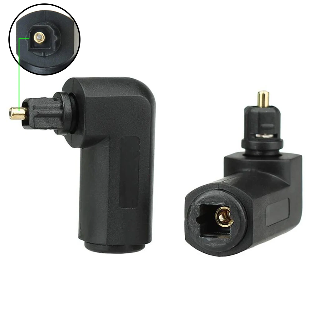 Right Angle Rotating Fiber Optic Audio Cable Adapter