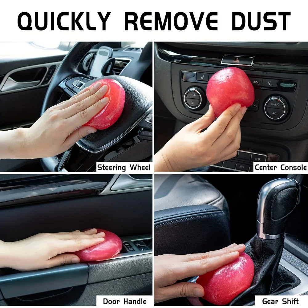 Cleaning Gel Cleaning Magic Mud Car Cleaning Gel 1/3pcs Car Cleaning Gel Dust Dirt Remover for Air Vent Outlet Multi-function Slime Magic Mud Household Keyboard Gap Cleaner Tool