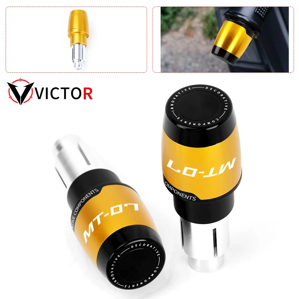 

For YAMAHA MT07 MT-07 MT 07 2014-2022 2021 2020 2019 2018 2017 Motorcycle CNC Aluminum Handle Bar End Handlebar Grips Accessorie