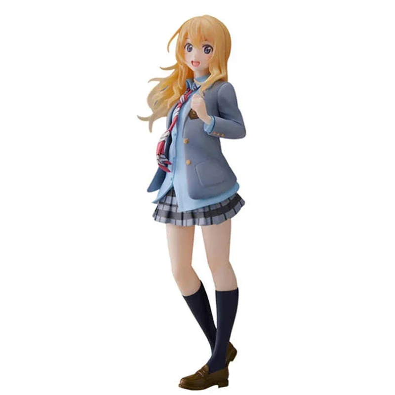

Экшн-фигурки аниме «ваша ложь в апреле», Miyazono Kaori, школьная форма, девушка, 18 см, Коллекционная модель из ПВХ, игрушки, украшение, подарок