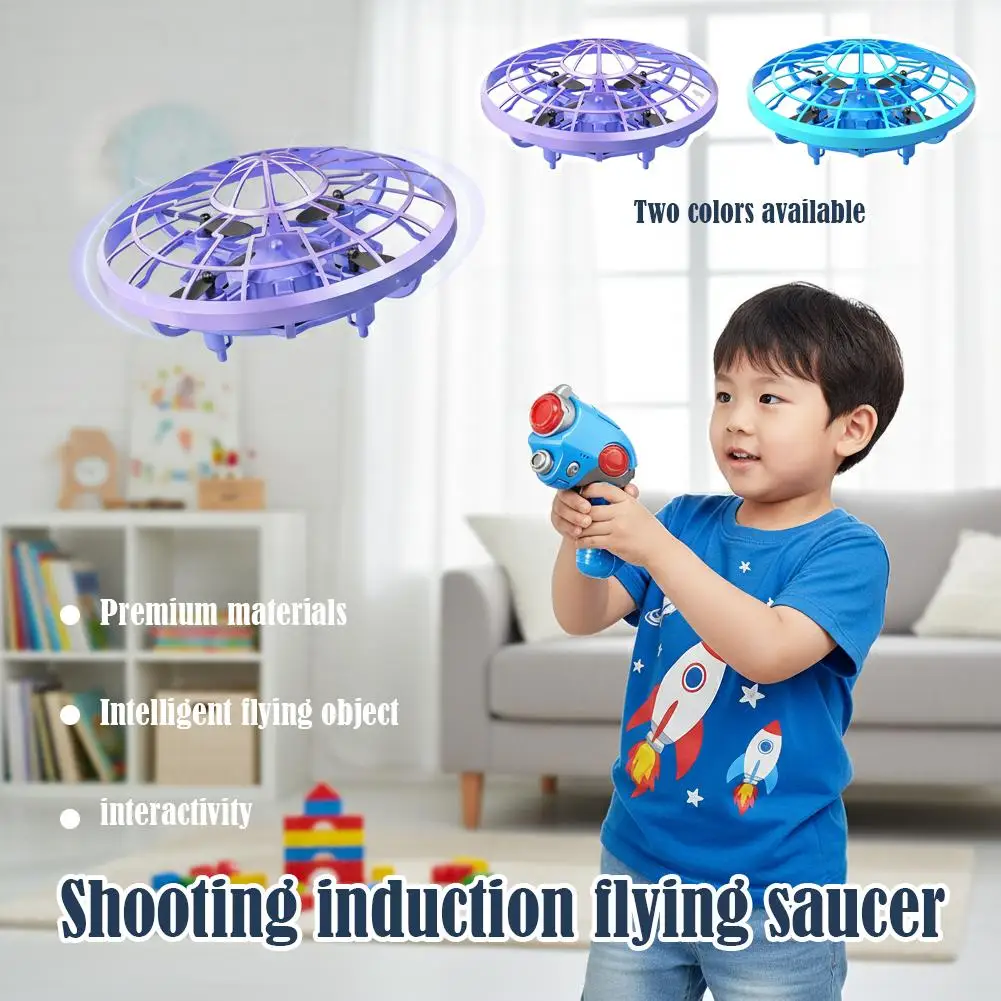 RC 쿼드콥터 UFO 볼 항공기 손동작 감지 접시 비행 유도 호버 지능형 UFO 항공기 R1G7