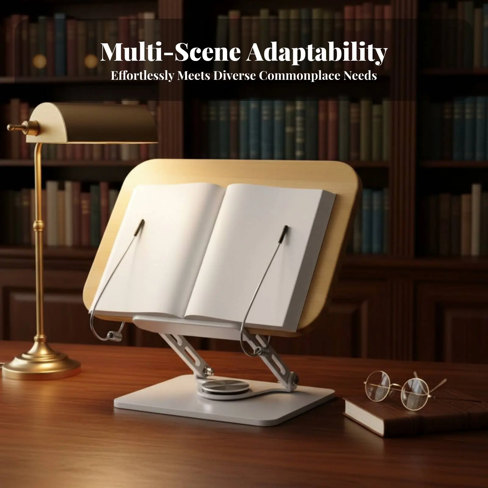 조정 가능한 데스크탑 북스탠드 접이식 디자인 조정 가능한 데스크탑 이젤 핸즈프리 다목적 사무직원, 책상용