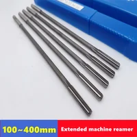 HSS H7 extended straight shank machine reamer 3-20mm, 100, 200, 300, 400mm total length, suitable for mechanical chuck reamers 1