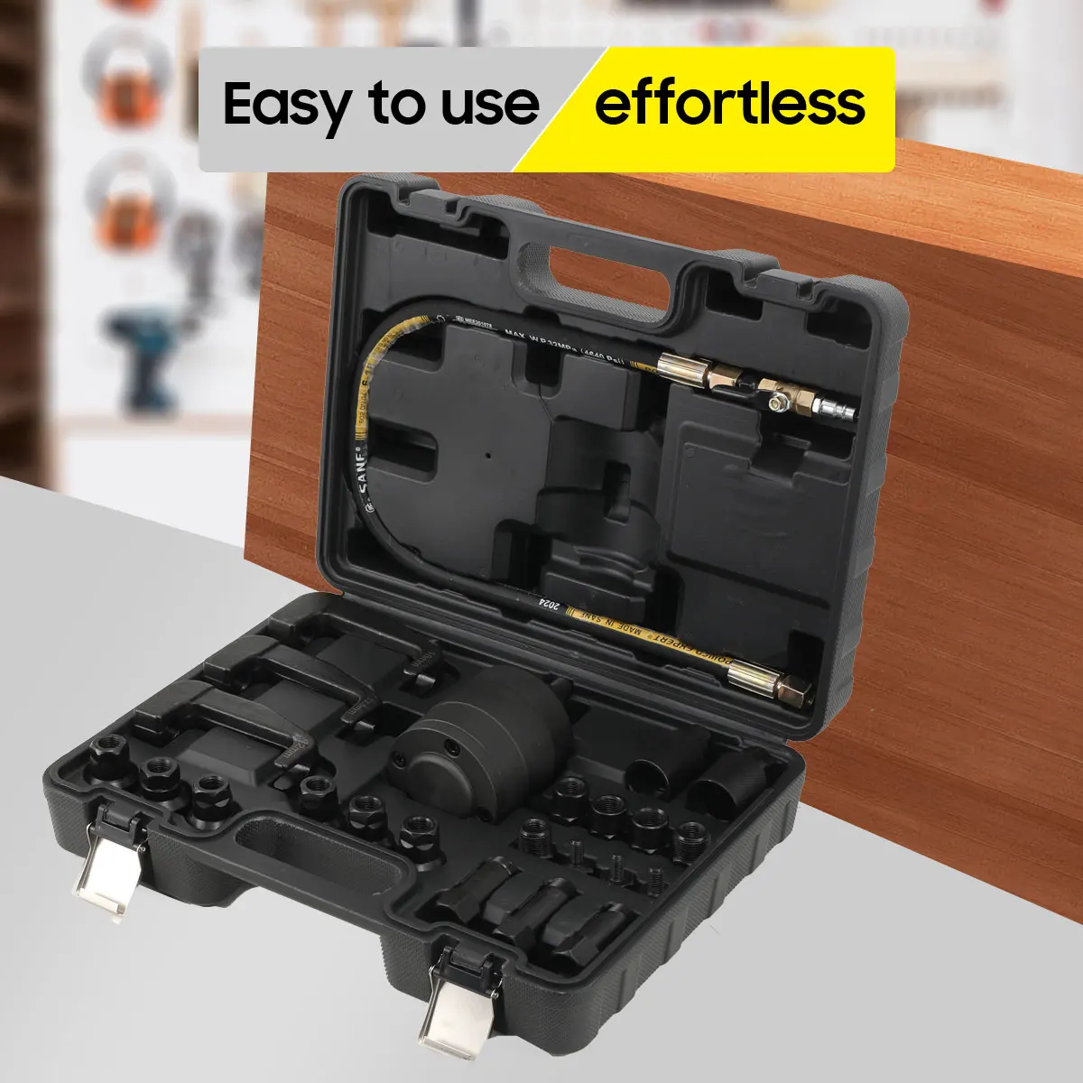 24PCs Professional Pneumatic Diesel Injector Puller Removal Tool Kit neumatic Injector Extractor Air Vibration Set