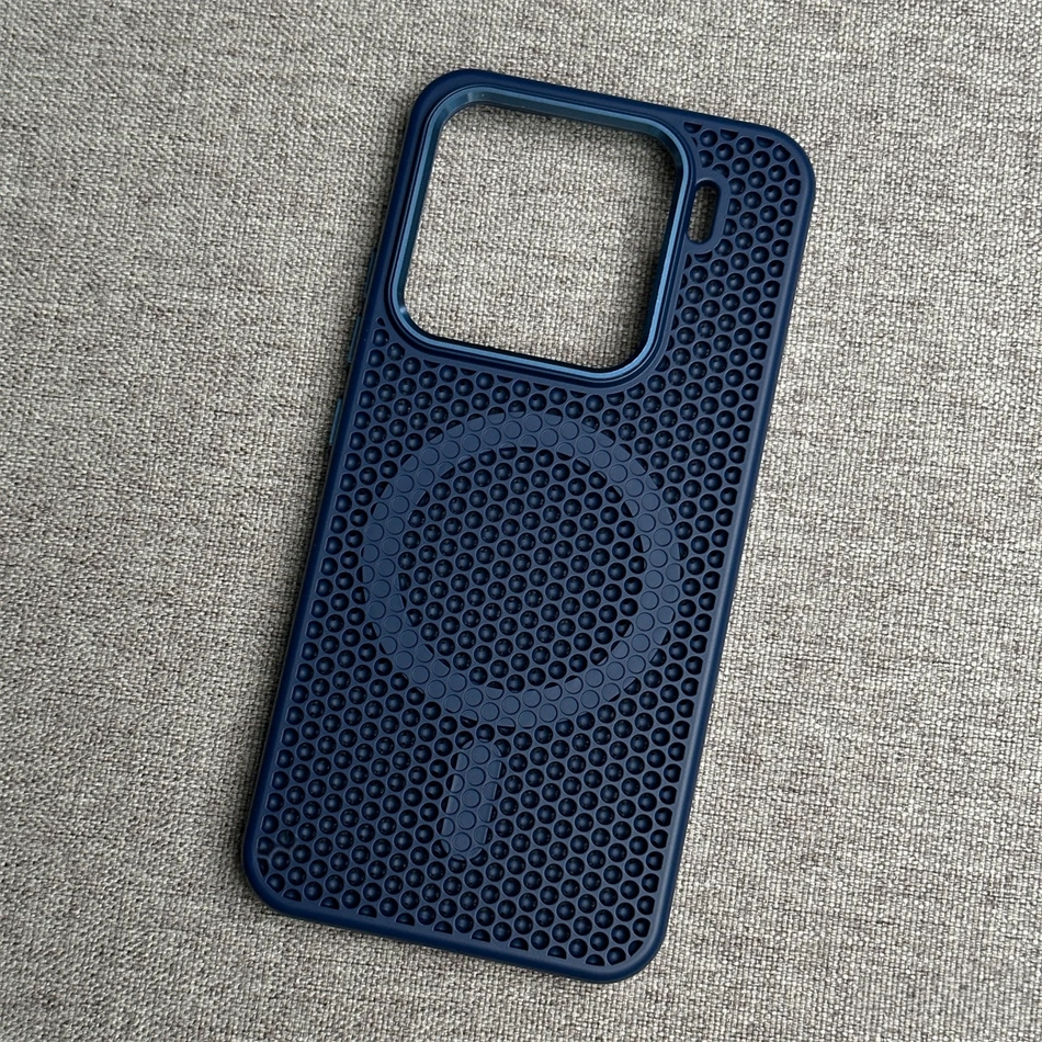 Magsafe Honeycomb Mesh Heat Dissipation Magnetic Armor Case with Alloy Lens Cover