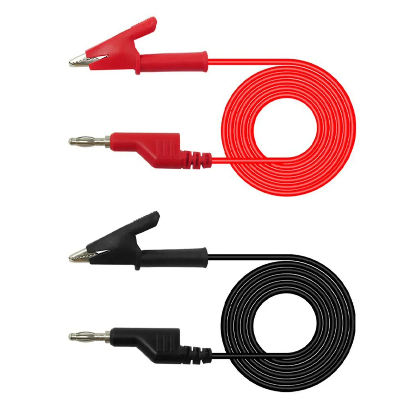 Alligator Clips Electric Test Clamp Test Probes Test Clip Test Leads Test Cable Lead Test Cable Connector Alligator Clip Adapter Test Lead Cable Test Cable 20A 1m Alligator Clip To Banana Plug Test Cable Connector Dual Probe 4mm Crocodile Clip For Multimeter Measure Tool