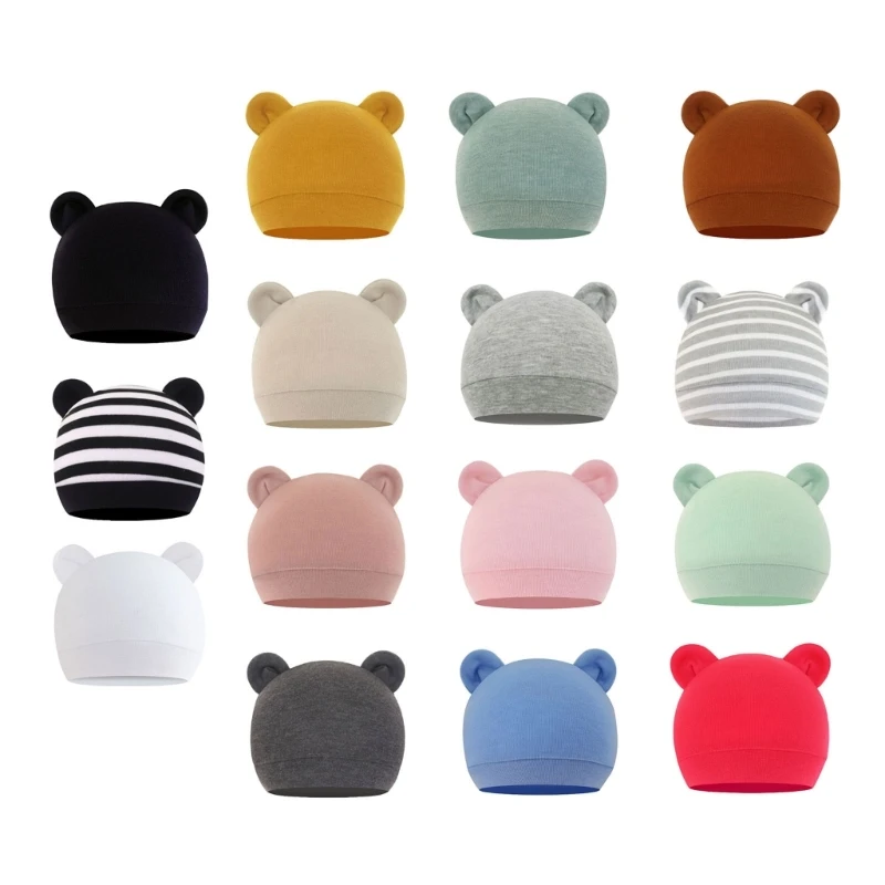 

Cotton Newborn Hats for Girls Toddler Baby Hats Warm Bear Hat Infant Boys